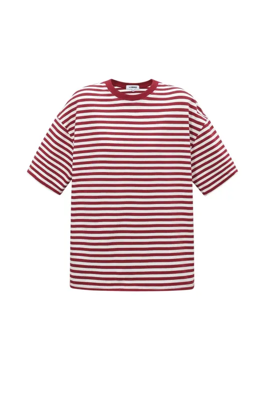 No Brnd Colorful stiped t-shirt in rood