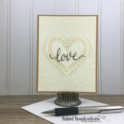 Love - Ivory Heart & God Embossing
