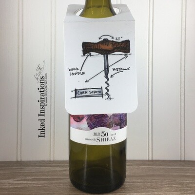 Wine Tag - Cork Screw Wine Tag - Cork Screw