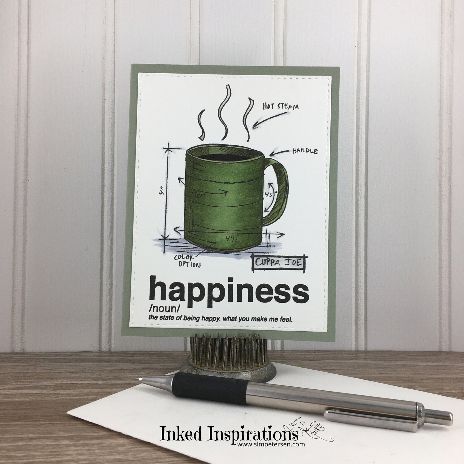 Happiness - Green Coffee Mug