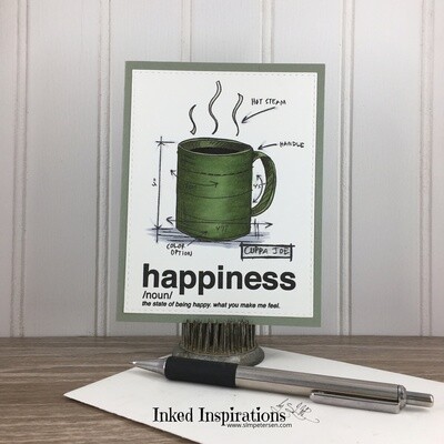 Happiness - Green Coffee Mug