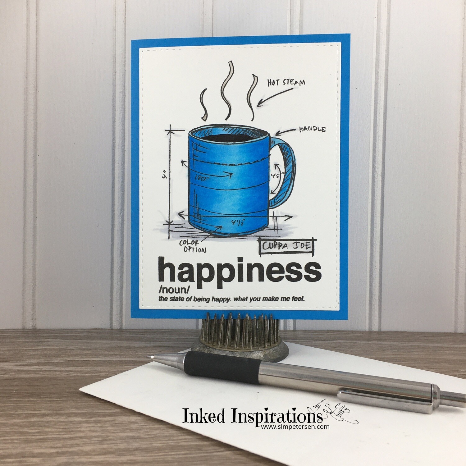 Happiness - Blue Coffee Mug