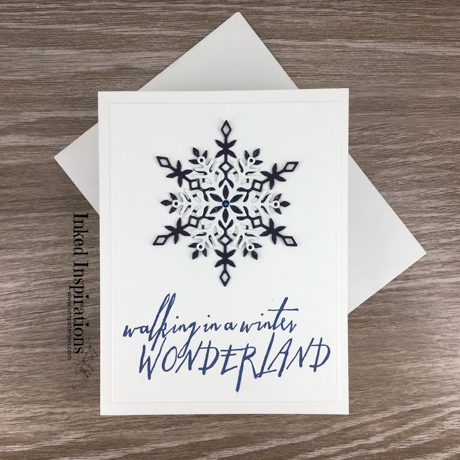 Walking in a Winter Wonderland - Navy & White Snowflake