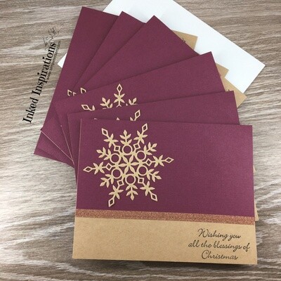Wishing You All the Blessings of Christmas - Maroon & Kraft Wishing You All the Blessings of Christmas - Maroon & Kraft