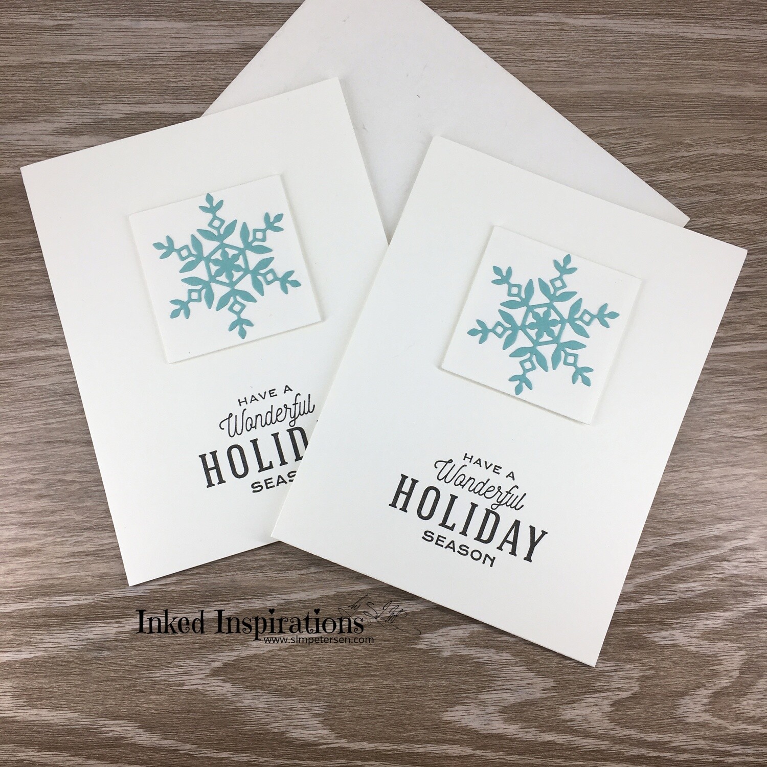Have a Wonderful Holiday Season - Aqua Snowflake