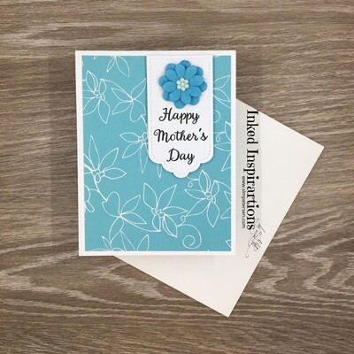 Happy Mother's Day - Dark Aqua Flower