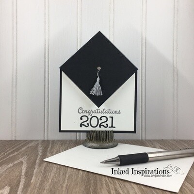 Congratulations - Black Graduation Cap Silver Tassel Congratulations - Black Graduation Cap Silver Tassel