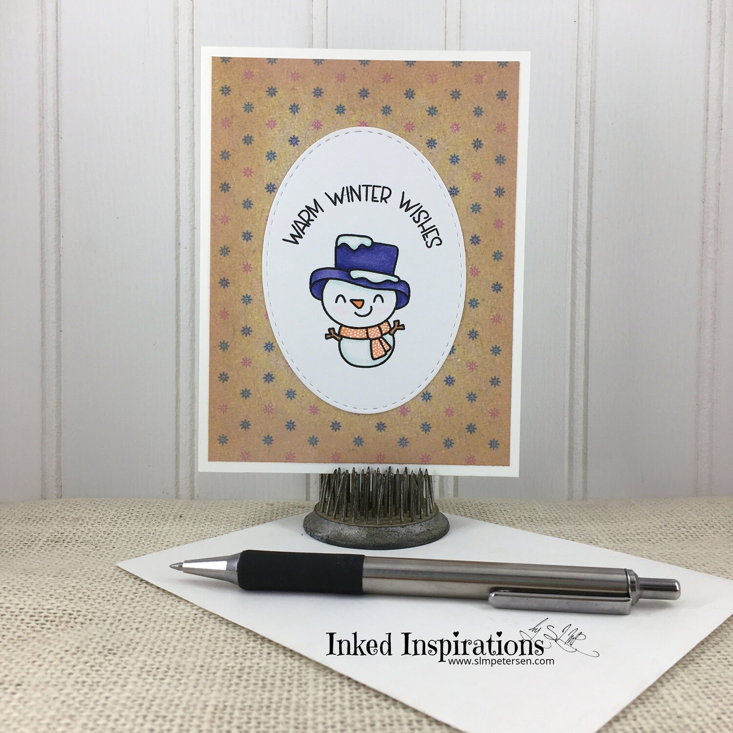 Warm Winter Wishes - Snowman with Top Hat