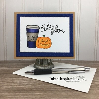 Hey Pumpkin - Blue Cup & Jack O'lantern Hey Pumpkin - Blue Cup & Jack O'lantern
