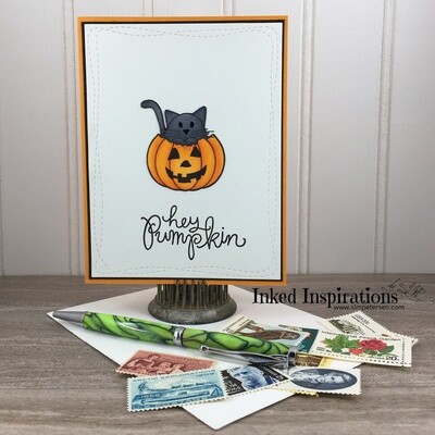 Hey Pumpkin - Grey Kitty & Jack O'Lantern Hey Pumpkin - Grey Kitty & Jack O'Lantern