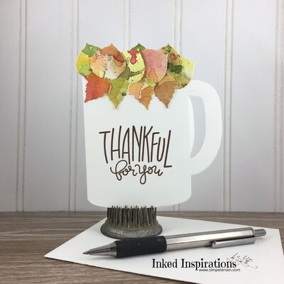 Thankful for You - Cup of Leaves Gift Card Holder Thankful for You - Cup of Leaves Gift Card Holder