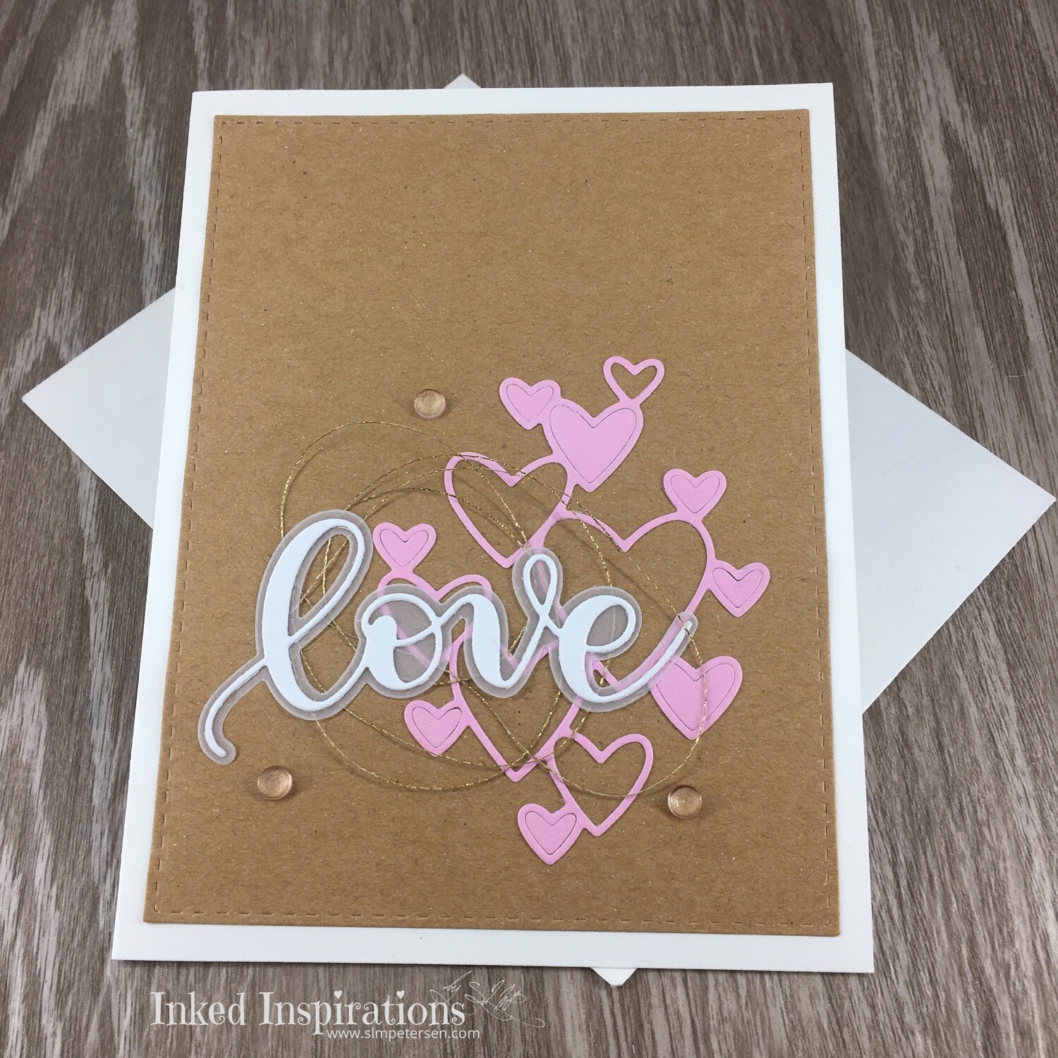 Love - Kraft with Pink Hearts