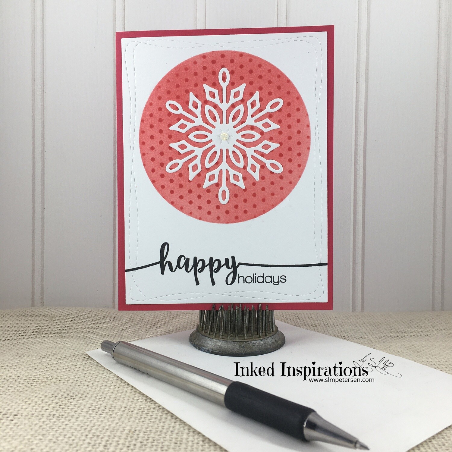 Happy Holidays - Snowflake & Dots