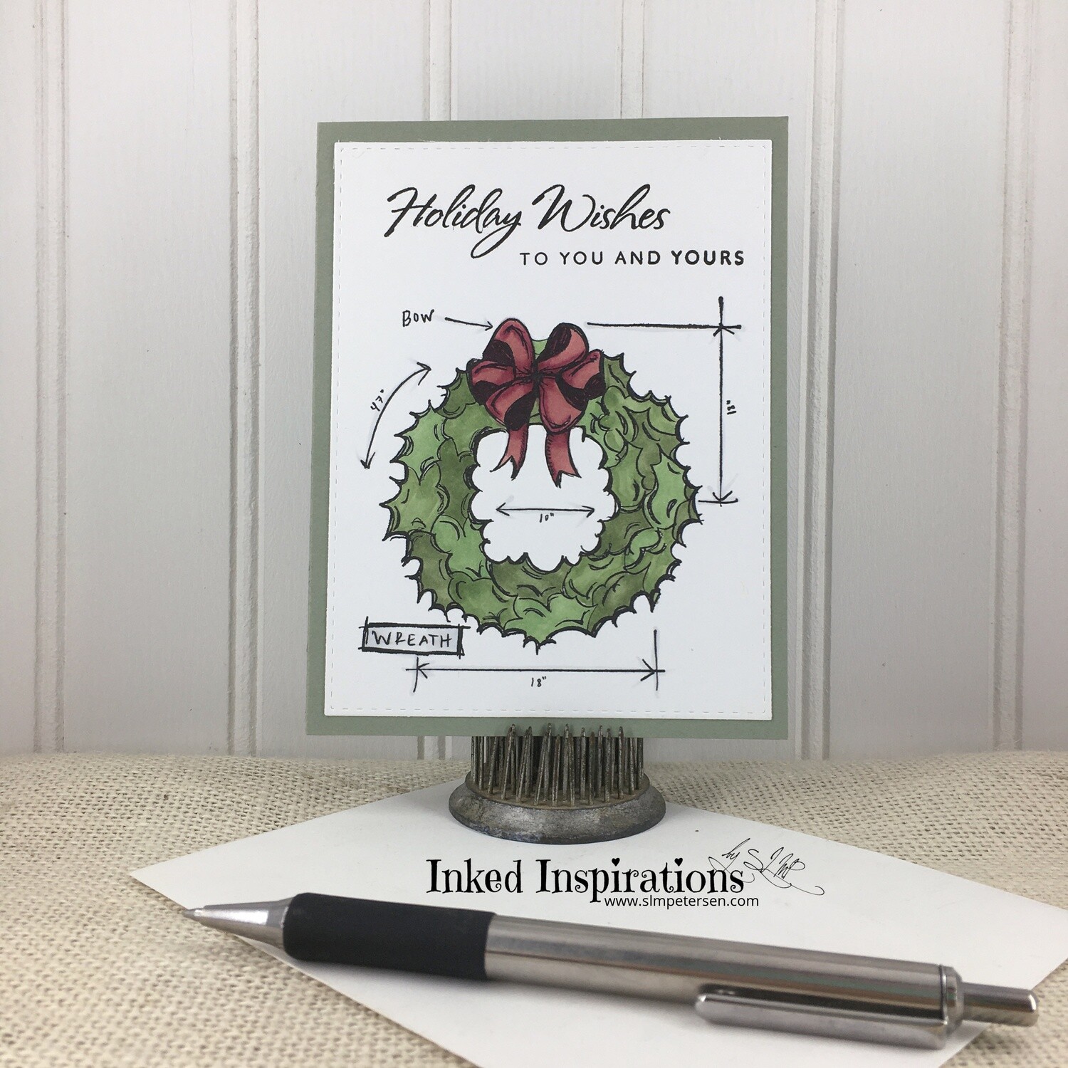 Holiday Wishes - Green Wreath