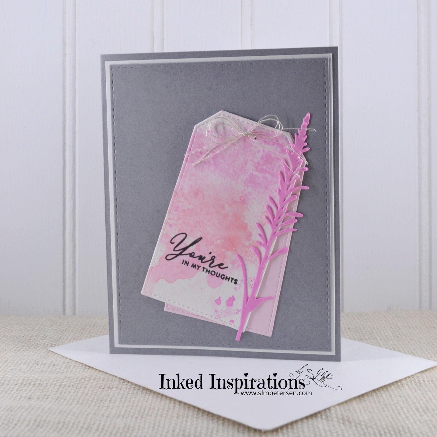 You're in My Thoughts - Pink Watercolor Tag