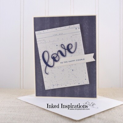 Love to the Happy Couple - Navy Stripes