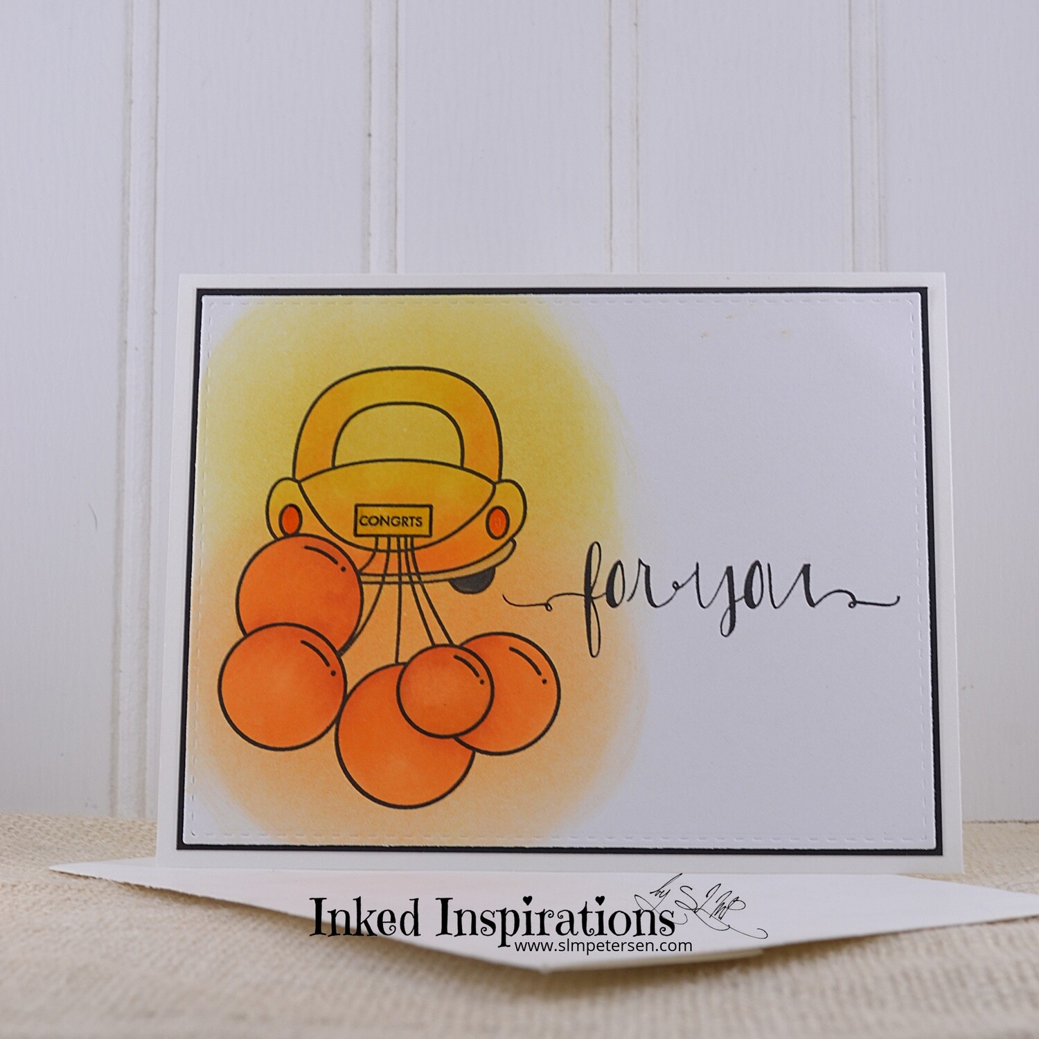 For You - Yellow & Orange Car with Balloons