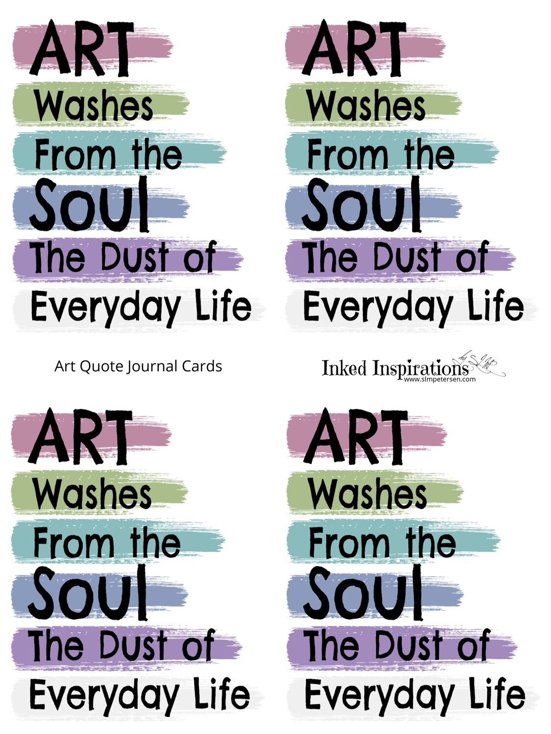 Art Quote Journal Cards - PDF