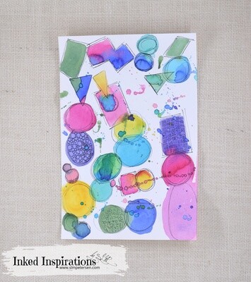 Abstract Geometrics - Watercolor with Pen Details Abstract Geometrics - Watercolor with Pen Details