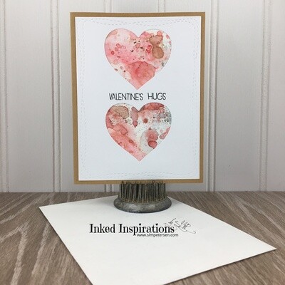 Valentine's Hugs - Watercolor Hearts