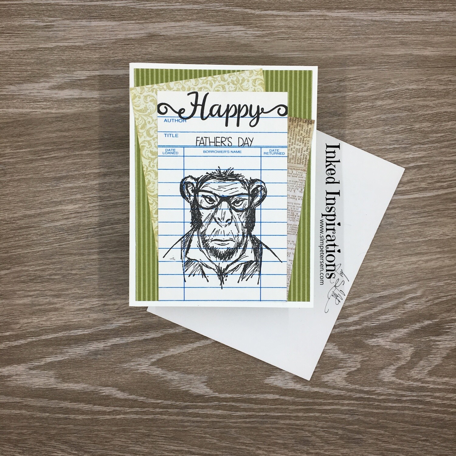 Happy Father's Day - Ape on Library Card