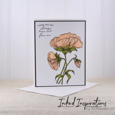 Thank You for Being There for Me - Peach Floral Thank You for Being There for Me - Peach Floral