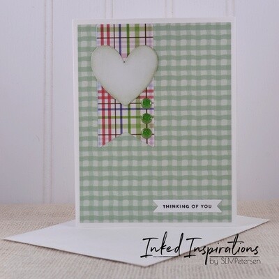 Thinking of You - Green Plaid with Heart Thinking of You - Green Plaid with Heart