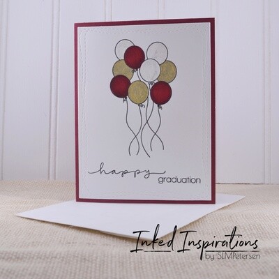 Happy Graduation - Marron, Gold & White Balloons Happy Graduation - Marron, Gold & White Balloons