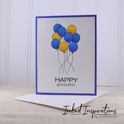 Happy Graduation - Blue & Gold Balloons Happy Graduation - Blue & Gold Balloons