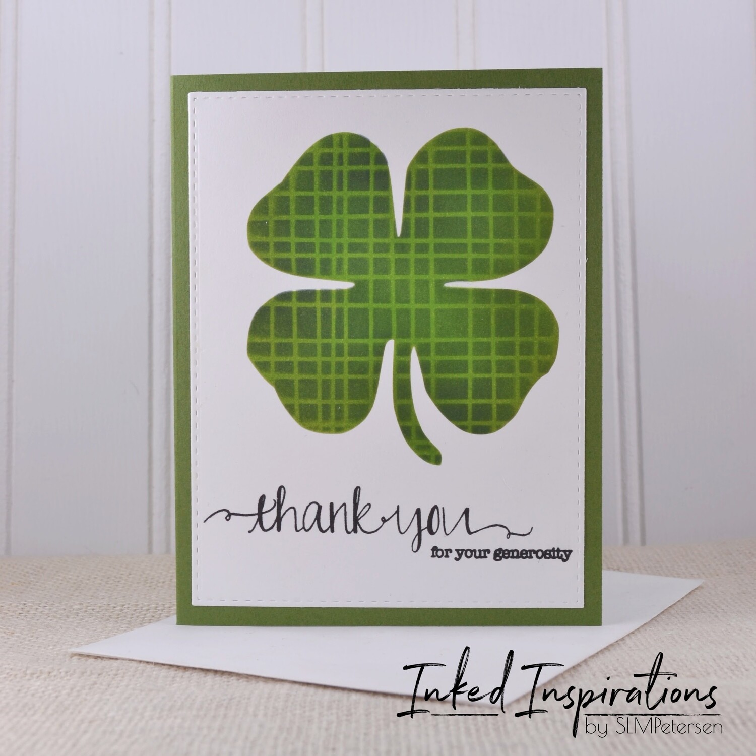 Thank You for Your Generosity - Plaid Clover Dark Green