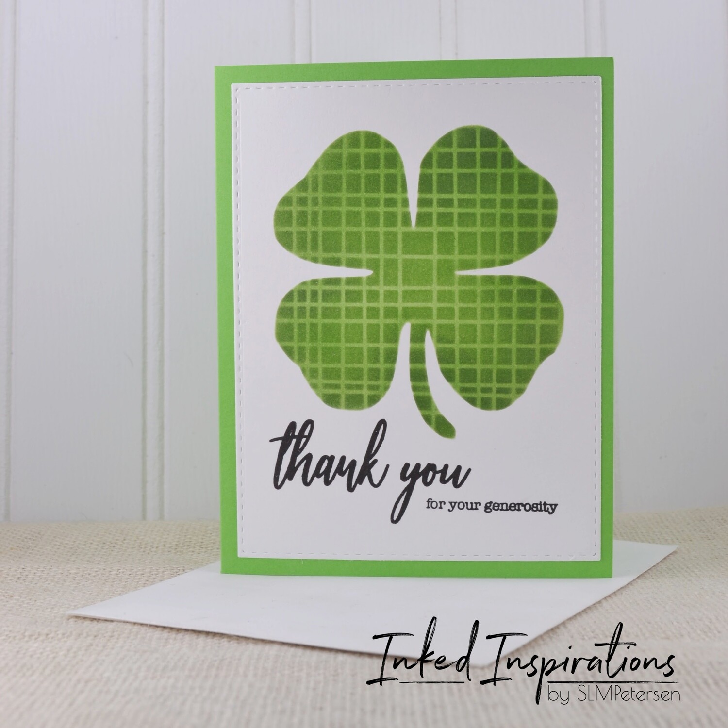 Thank You for Your Generosity - Plaid Clover Light Green