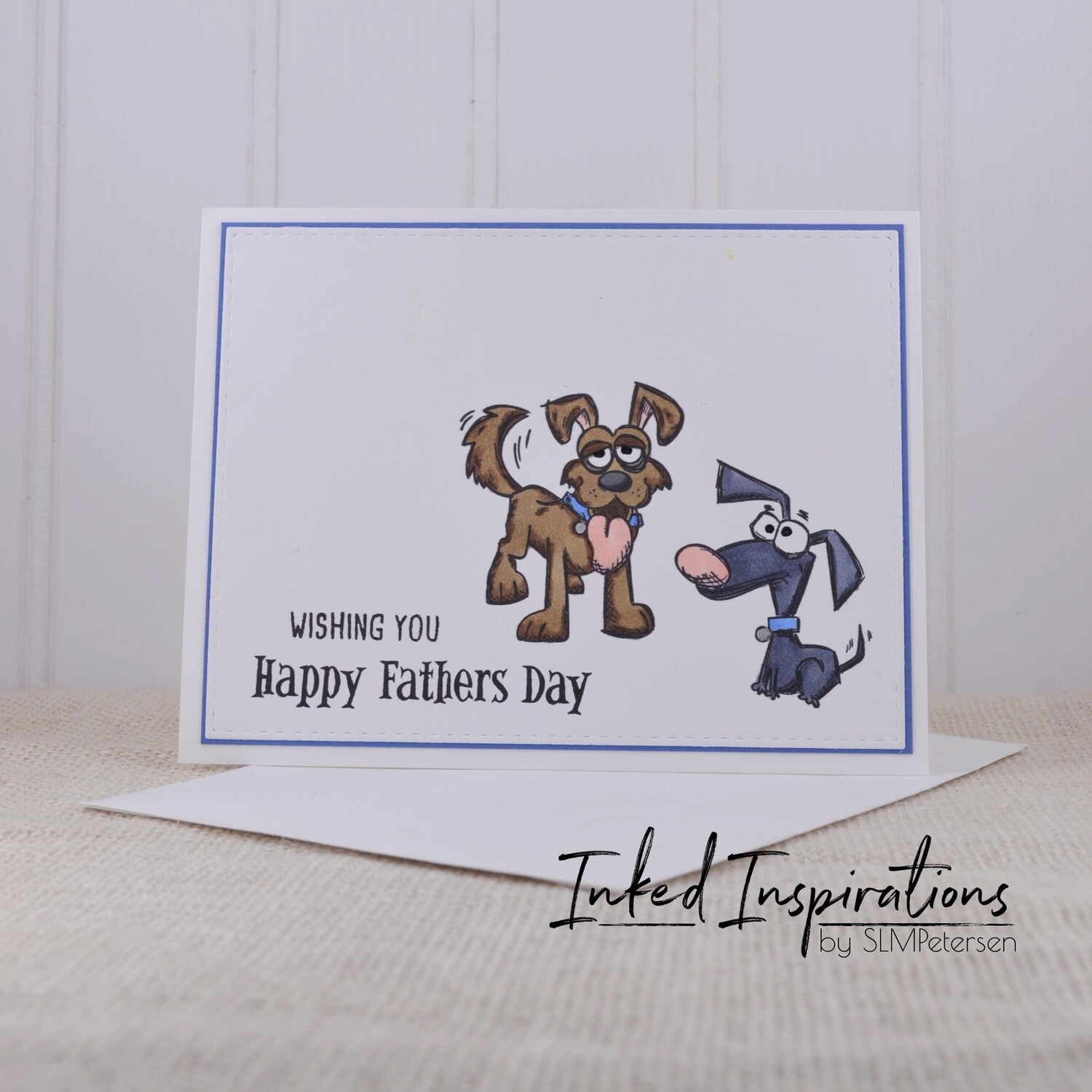 Wishing You Happy Father's Day - Dogs Blue