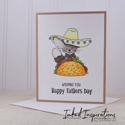 Wishing You Happy Father's Day - Chinchilla with Taco Green