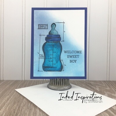 Welcome Sweet Boy - Blue Baby Bottle