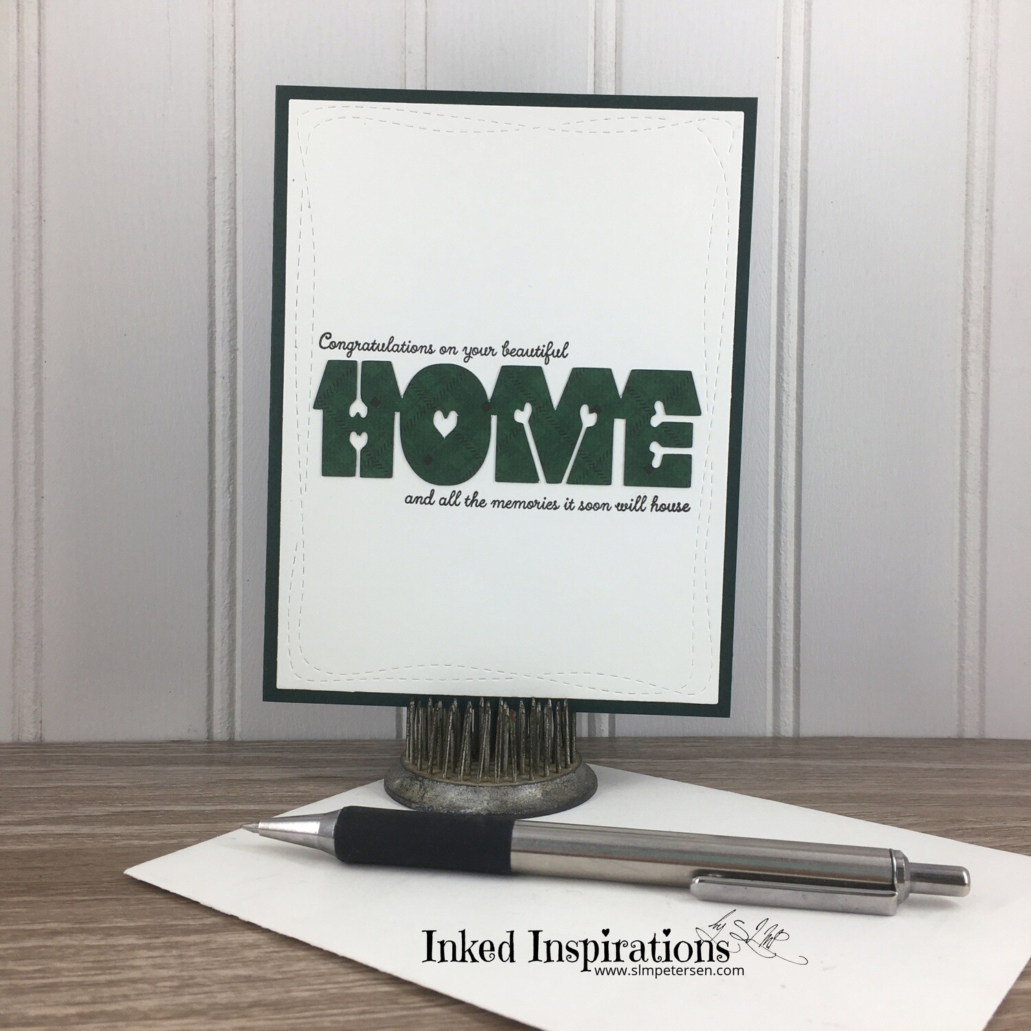 Congratulations on Your New Home - Green Plaid