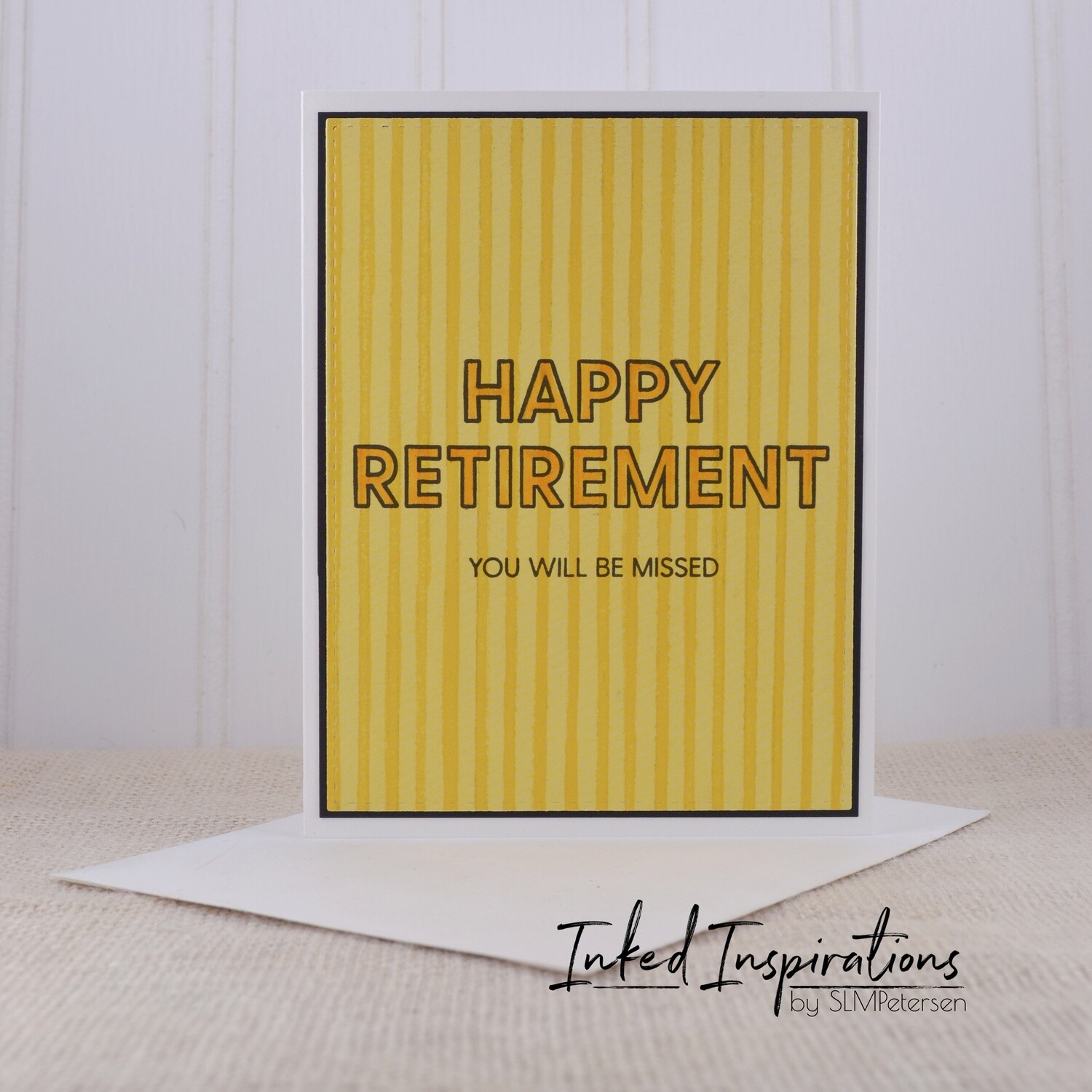 Happy Retirement - Yellow Stripes