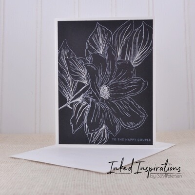 To The Happy Couple - Black & Silver Floral