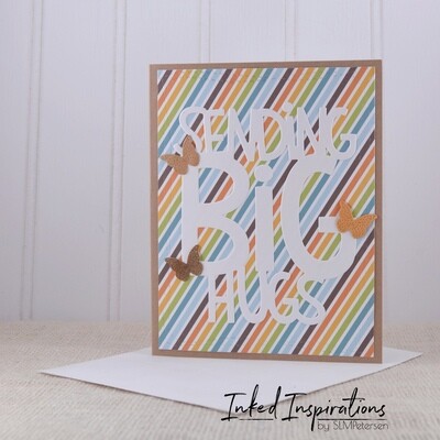 Sending Big Hugs - Stripes & Butterflies Sending Big Hugs - Stripes & Butterflies