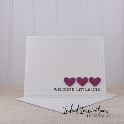 Welcome Little One - Purple Hearts Welcome Little One - Purple Hearts