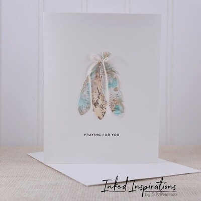 Praying for You - Brown & Turquoise Feather Trio
