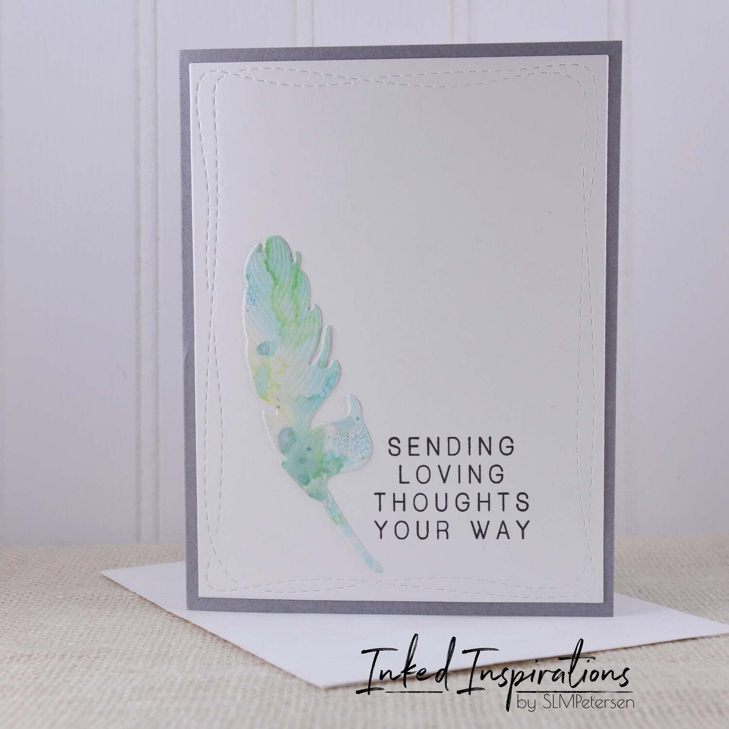 Sending Loving Thoughts - Sea Green Feather