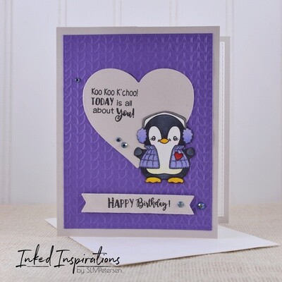 Happy Birthday - Purple Penguin