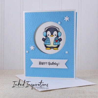 Happy Birthday - Blue Penguin