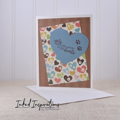 Pets Leave Paw Prints on Your Hearts - Blue Heart