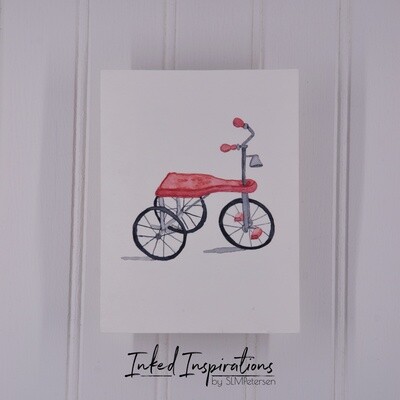 Tricycle Watercolor