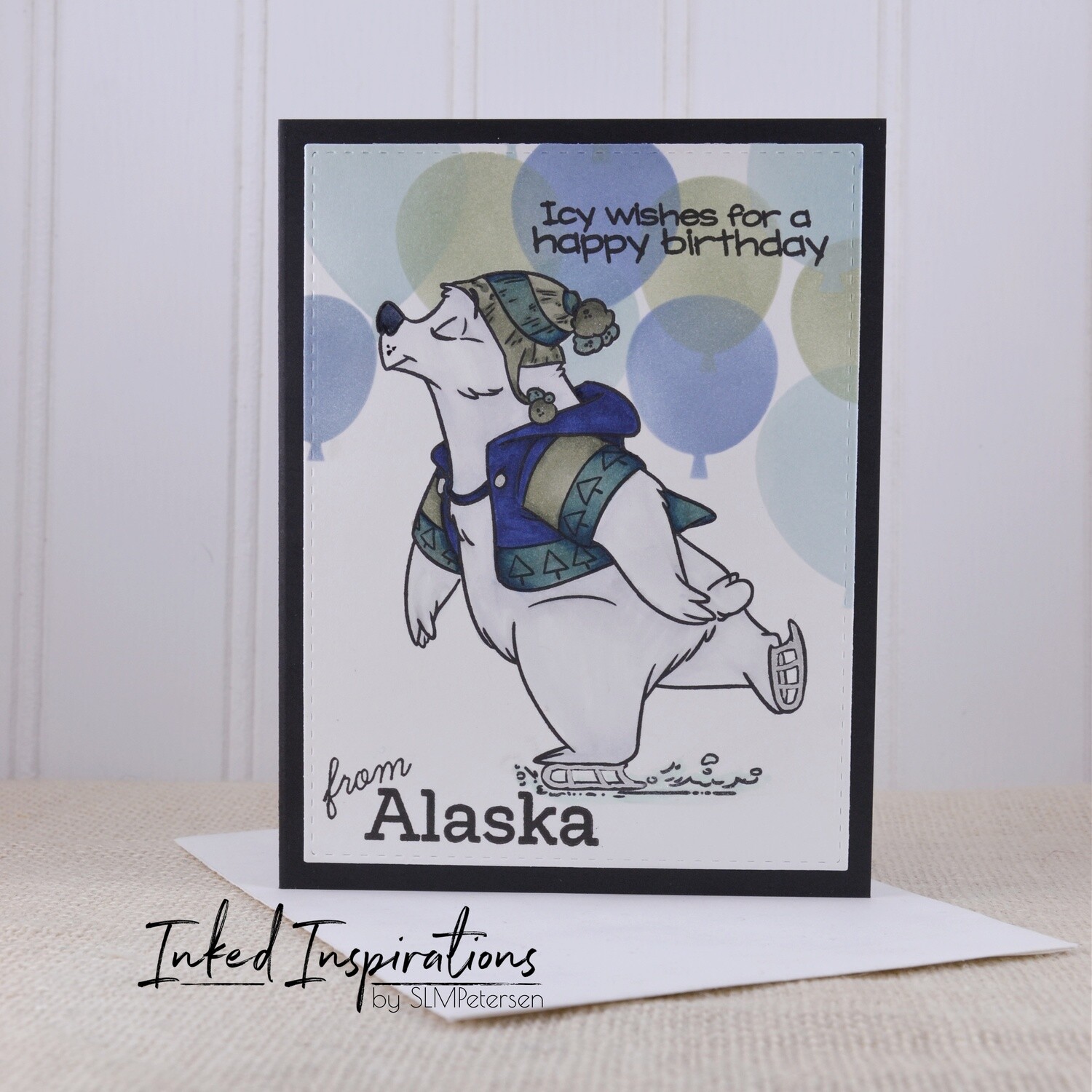 Icey Wishes for a Happy Birthday from Alaska - Skating Bear