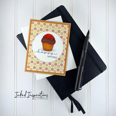 Happy Birthday - Orange & Chocolate Cupcake