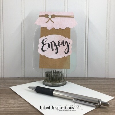 Enjoy - Jar Gift Card Holder with Bow