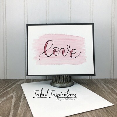 Love - Pink Watercolor