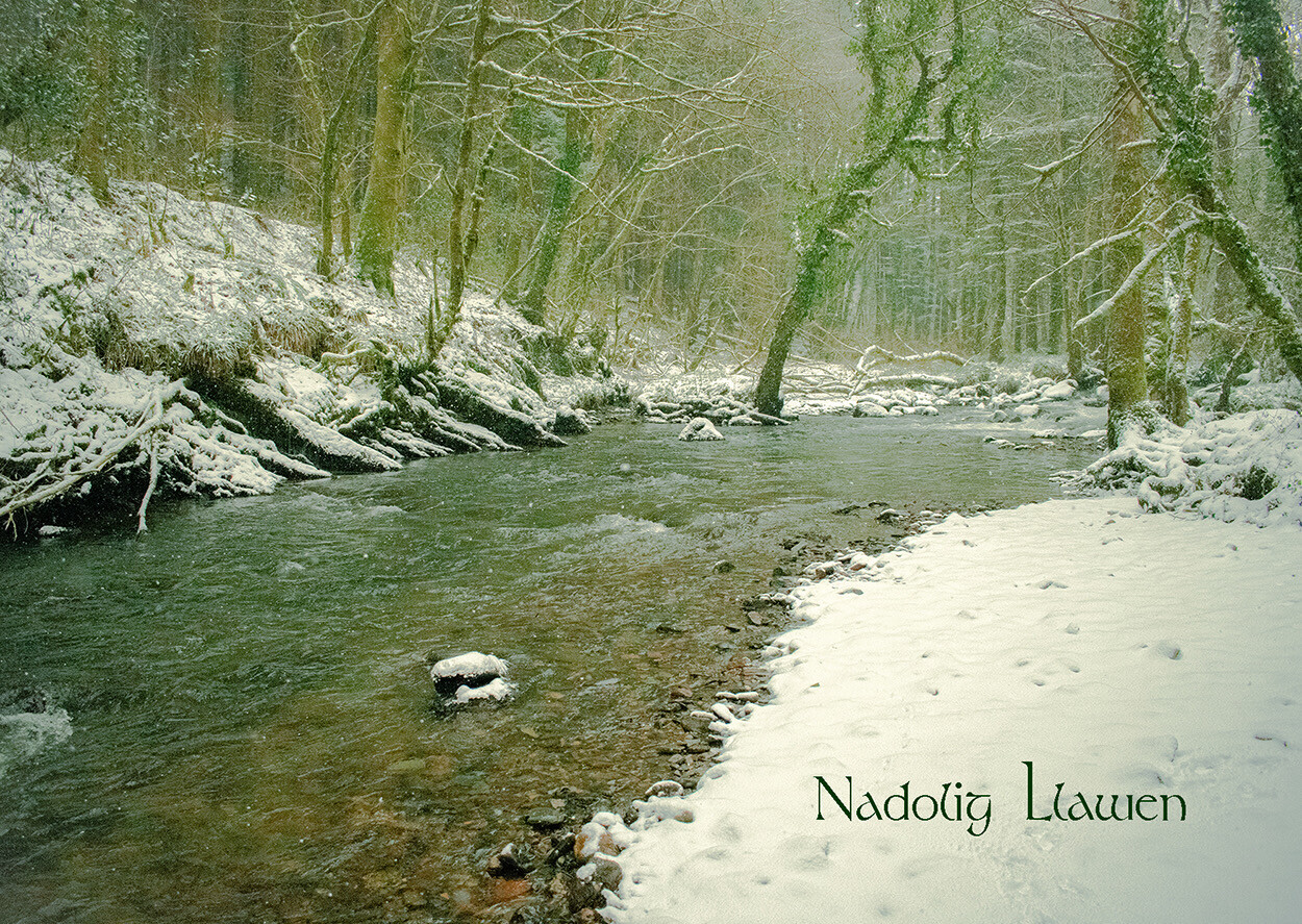 Nadolig Llawen - Afon Taf yn yr Eira